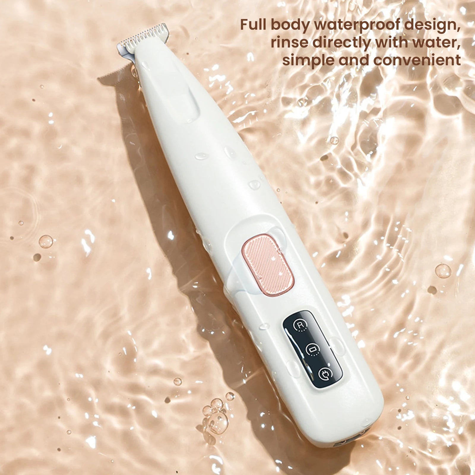 Rechargeable Pet Paw Trimmer with LED Light – Waterproof Grooming Clippers